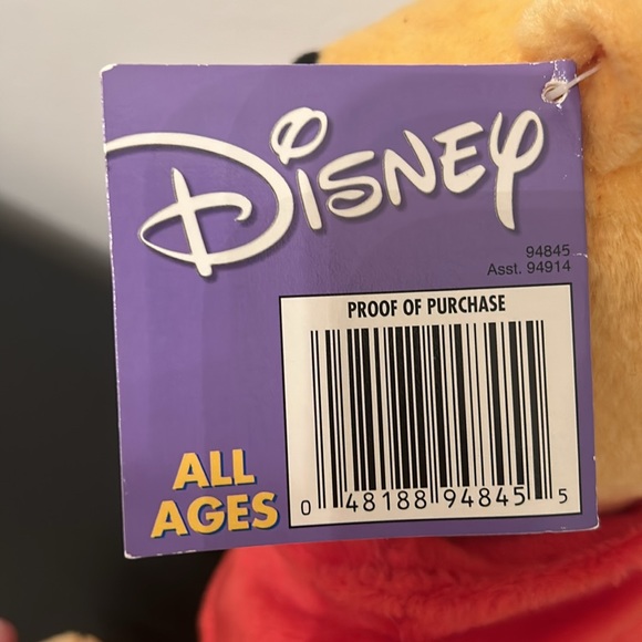 WINNIE THE POOH BEAR Plush Stuffed Animal Toy. Made by Fisher-Price in 2001. - Picture 7 of 8